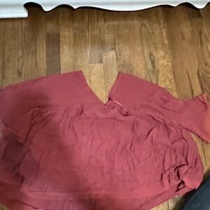 Women's V-Neck Lightweight Top - Dusty Rose